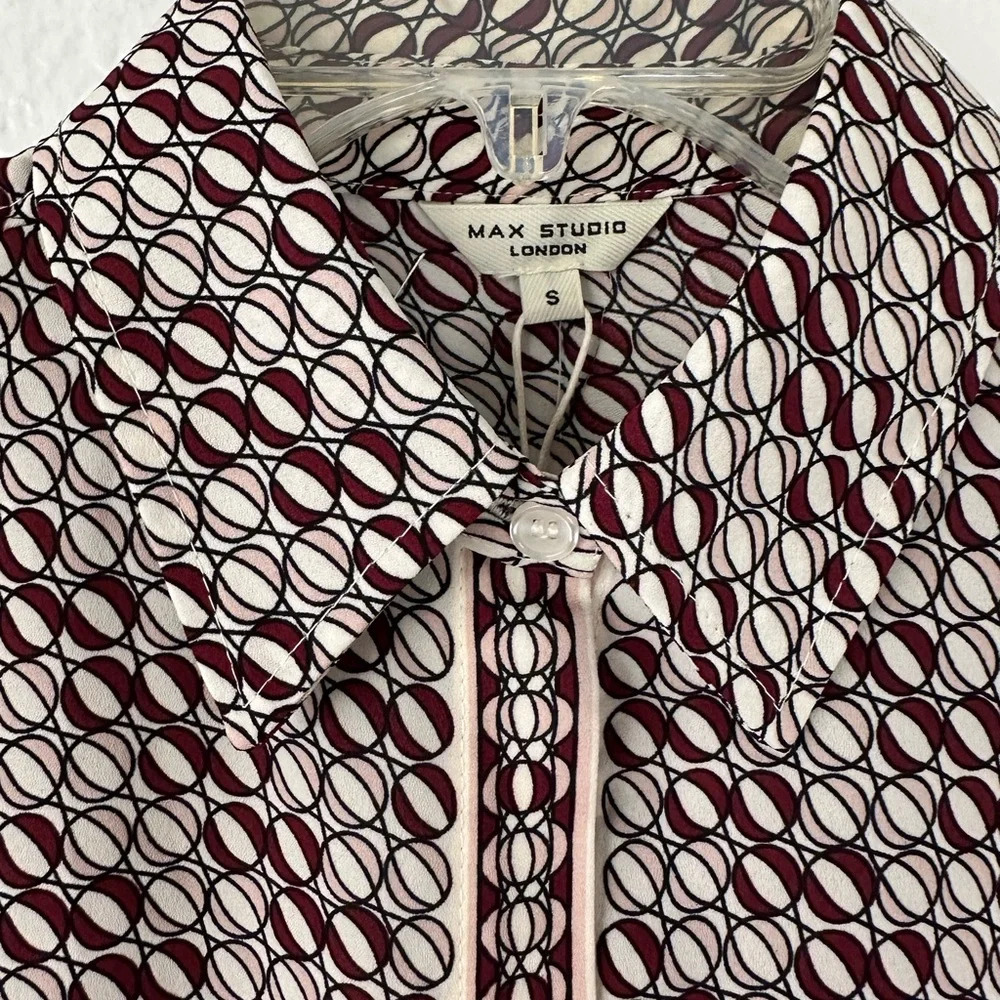 MAX STUDIO LONDON Printed Medium Button Down Long… - image 2